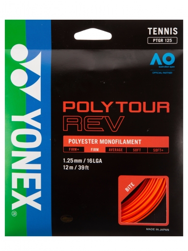 Tenisový výplet Yonex POLYTOUR Rev 12m oranžový Tenisový výplet Yonex POLYTOUR Rev 12m oranžový