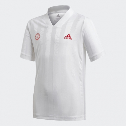 Dětské tričko Adidas Freelift Tennis T-Shirt GE4820 bílé Dětské tričko Adidas Freelift Tennis T-Shirt GE4820 bílé