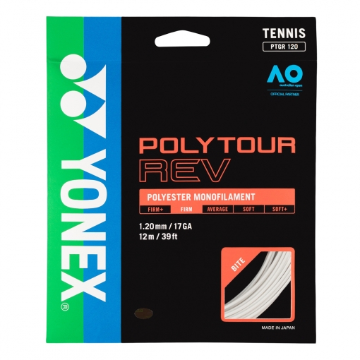 Tenisový výplet Yonex POLYTOUR Rev 12m bílý Tenisový výplet Yonex POLYTOUR Rev 12m bílý