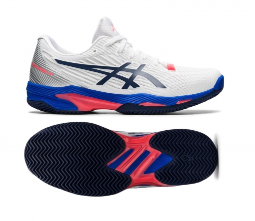 Dámská tenisová obuv Asics Solution Speed FF 2 Clay antuková 1042A134-102 bílé Dámská tenisová obuv Asics Solution Speed FF 2 Clay antuková 1042A134-102 bílé