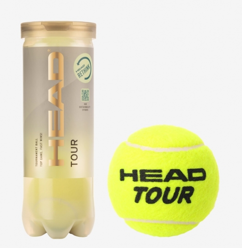 Tenisové míče Head Tour 3 ks v dóze Tenisové míče Head Tour 3 ks v dóze