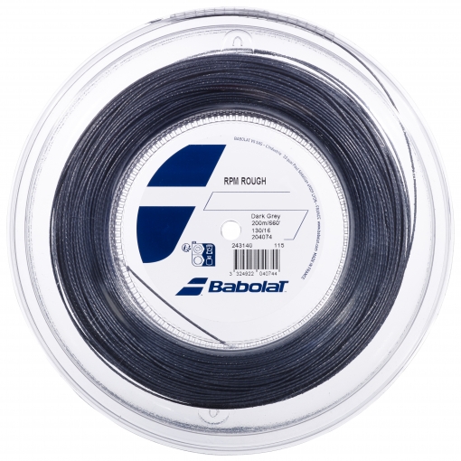 Tenisový výplet Babolat RPM ROUGH 1,30 mm 200 m dark grey Tenisový výplet Babolat RPM ROUGH 1,30 mm 200 m dark grey