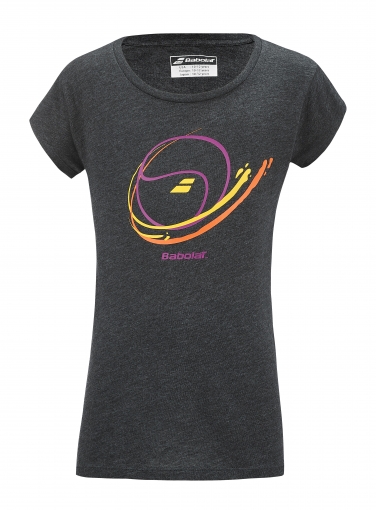 Dívčí tričko Babolat Exercise Message Tee Girl 4GS22445-2003 černé Dívčí tričko Babolat Exercise Message Tee Girl 4GS22445-2003 černé