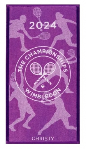 Ručník - osuška Wimbledon THE CHAMPIONSHIP 2024 fialový Ručník - osuška Wimbledon THE CHAMPIONSHIP 2024 fialový