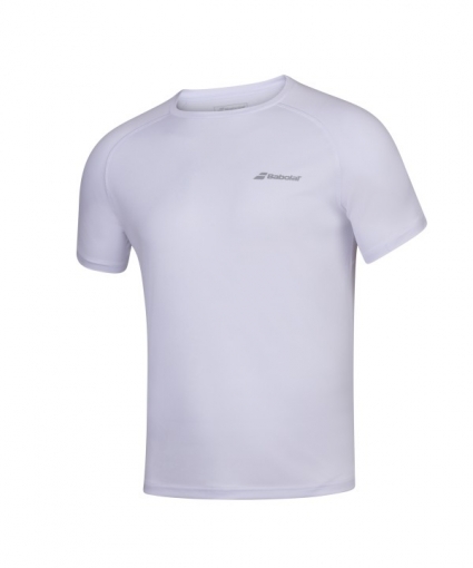 Dětské tričko Babolat Play Crew Neck Tee 3BP1011-1000 bílé Dětské tričko Babolat Play Crew Neck Tee 3BP1011-1000 bílé