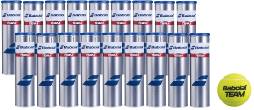 Tenisové míče BABOLAT TEAM 4ks - karton 72 ks Tenisové míče BABOLAT TEAM 4ks - karton 72 ks