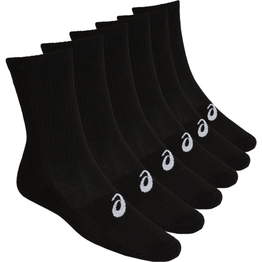 Tenisové ponožky ASICS CREW SOCK 6Pack 141802-0904 černé Tenisové ponožky ASICS CREW SOCK 6Pack 141802-0904 černé