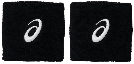 Tenisové potítko Asics Wrist Band Pair 3043A0120-001 černé Tenisové potítko Asics Wrist Band Pair 3043A0120-001 černé