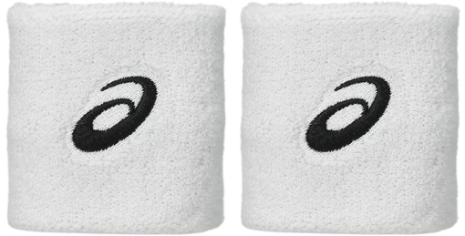 Tenisové potítko Asics Wrist Band Pair 3043A120-100 bílé Tenisové potítko Asics Wrist Band Pair 3043A120-100 bílé