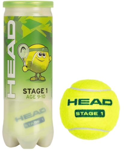 Dětské tenisové míče HEAD STAGE 1 GREEN - 3 v dóze Dětské tenisové míče HEAD STAGE 1 GREEN - 3 v dóze