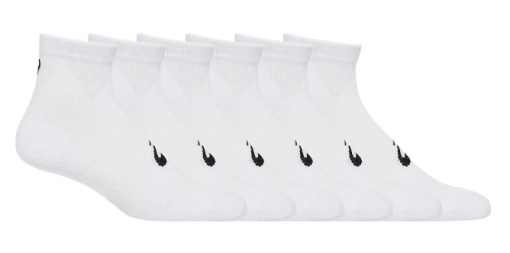 Ponožky Asics 6PPK QUARTER SOCK 3033B720-100 bílé Ponožky Asics 6PPK QUARTER SOCK 3033B720-100 bílé