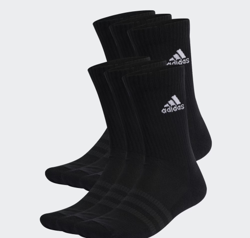 Tenisové ponožky Adidas Cushioned Sportswear Crew 6 Pack IC1316 černé