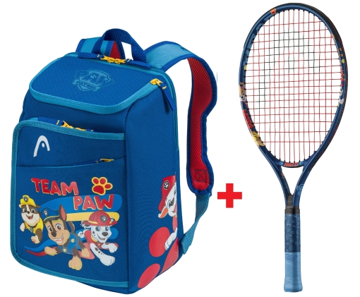Tenisový set Tlapková patrola Head Paw 21 modrá + Kids Backpack Paw