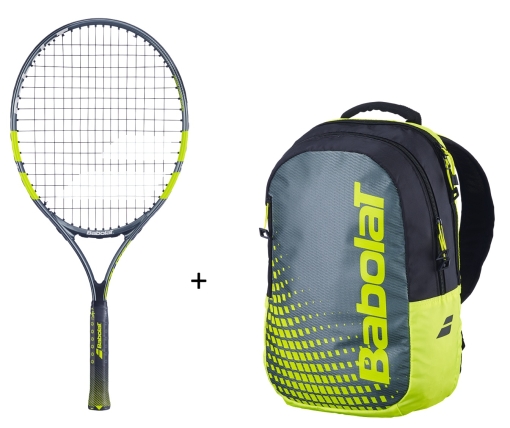 Tenisový set Babolat - Carlitos 23 + Backpack Kids žlutý