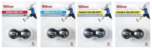 Squashový míč Wilson STAFF Premium ball- 2 ks Squashový míč Wilson STAFF Premium ball- 2 ks
