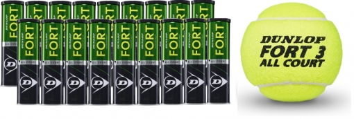 Tenisové míče Dunlop Fort All Court TS 72 ks karton Tenisové míče Dunlop Fort All Court TS 72 ks karton