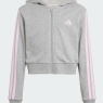 Dívčí mikina Adidas Essentials Full-Zip Hoodie Kids JJ0949 šedá