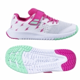 Dětská obuv Babolat PULSION ALL COURT KID 1058 růžovo-bílá