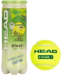 Dětské tenisové míče HEAD STAGE 1 GREEN - 3 v dóze