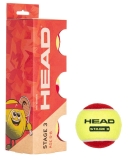 Dětské tenisové míče HEAD STAGE 3 RED