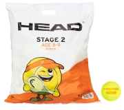 Dětské tenisové míče HEAD STAGE 2 ORANGE Polybag 72
