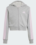 Dívčí mikina Adidas Essentials Full-Zip Hoodie Kids JJ0949 šedá