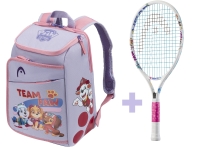 Tenisový set Tlapková patrola Head Paw 21 bílá + Kids Backpack Paw